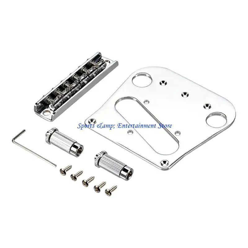 G7NF 6 Saddles Bridge and Stabilizer Plate Guitar Bridge Upgrade Set For B5 And B50