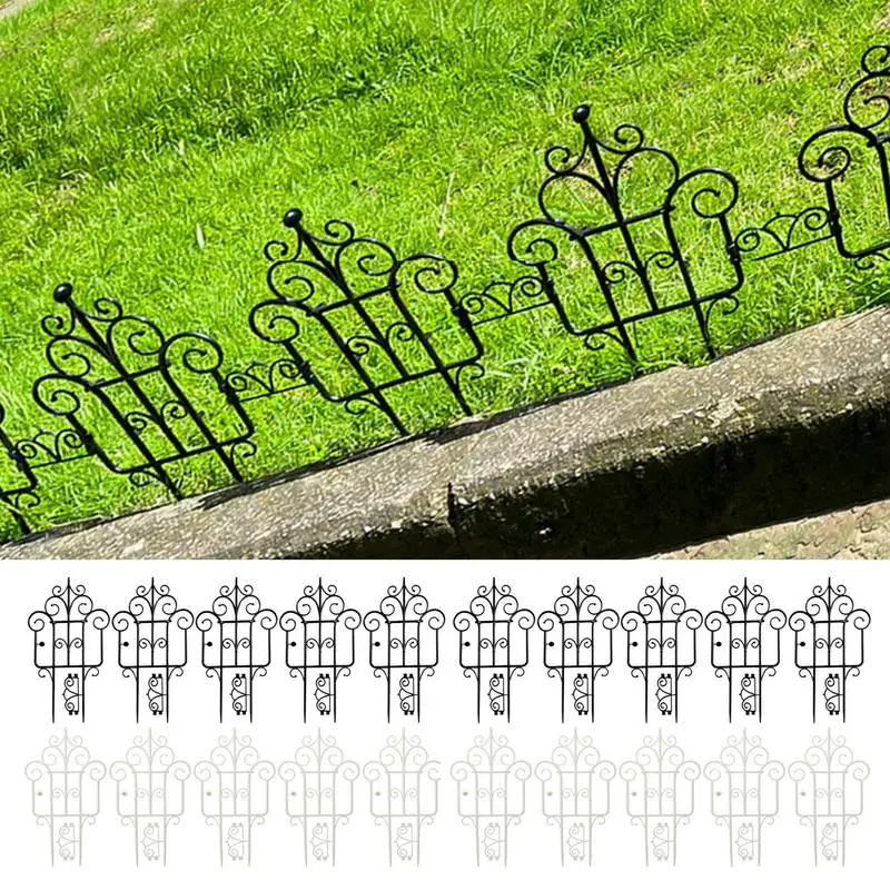 Wire Decorative Garden Fencing Rustic Style Decorative Garden Fence Border Garden Fence Animal Barrier Landscape Pathway Edge