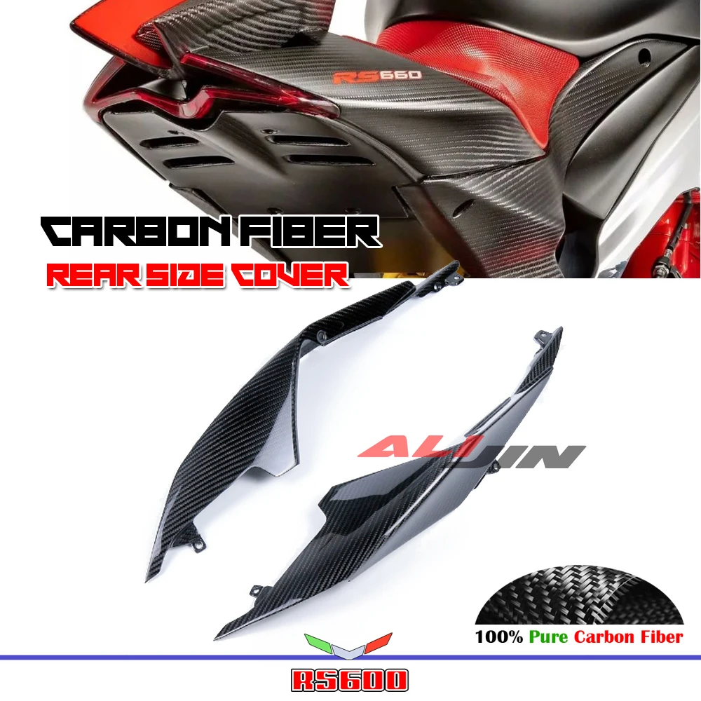 

100% Real Dry Carbon Fiber For Aprilia RS660 Tuono 660 2021-2023 Motorcycle Rear Side Passenger Tail Cover Fairing Panel Cowling