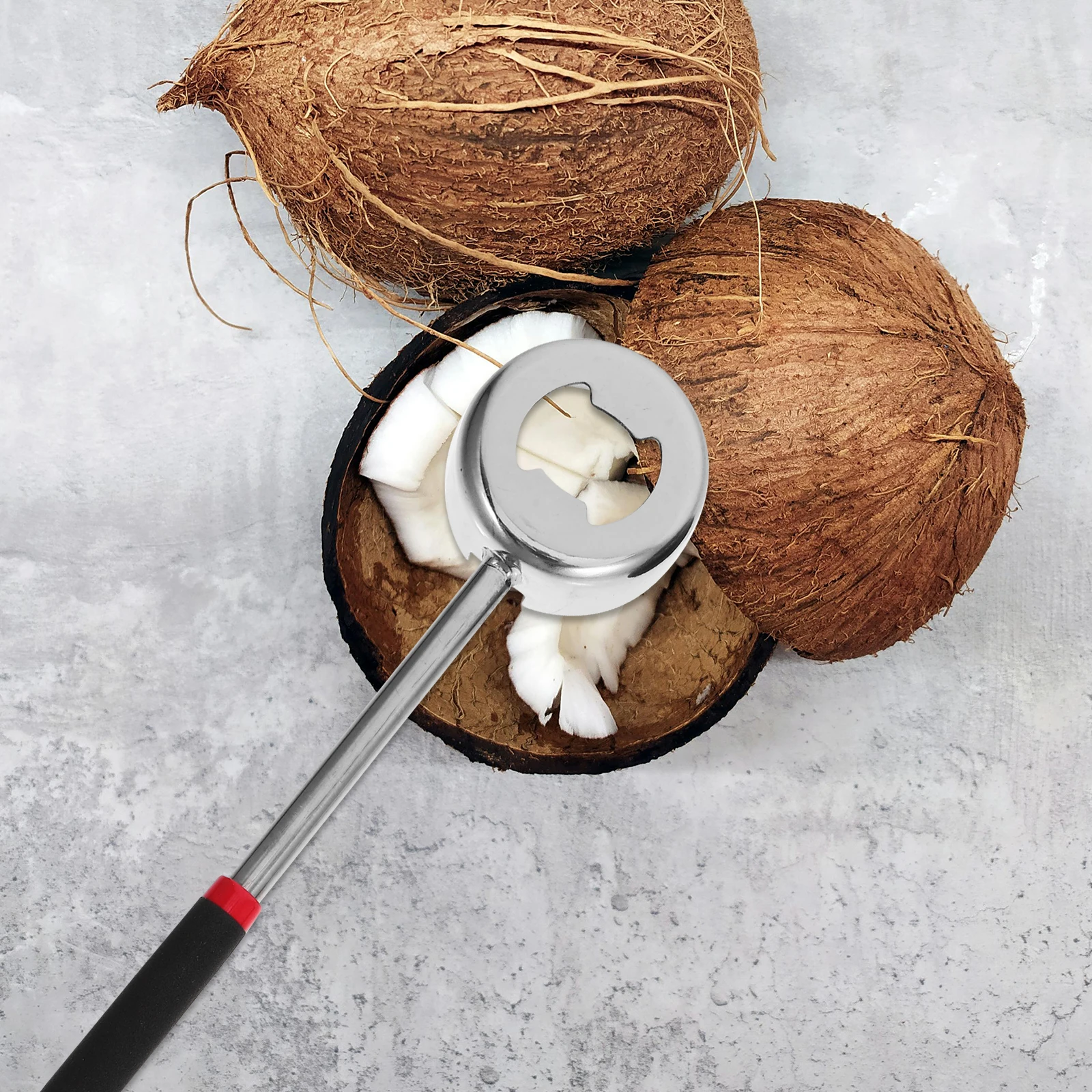 

1 Set Coconut Opener Tools Stainless Steel Portable Reusable Home Kitchen Fruit Opening Tool Small Compact Coconuts
