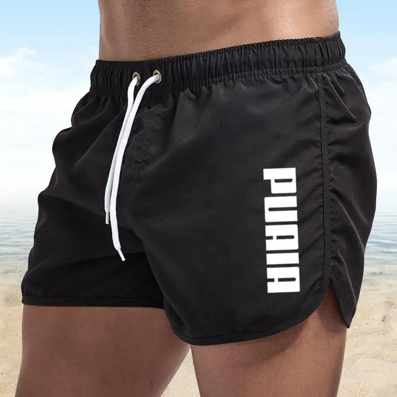 Men's sports swimsuits, luxury beach wear, quick drying shorts, gym and running equipment,