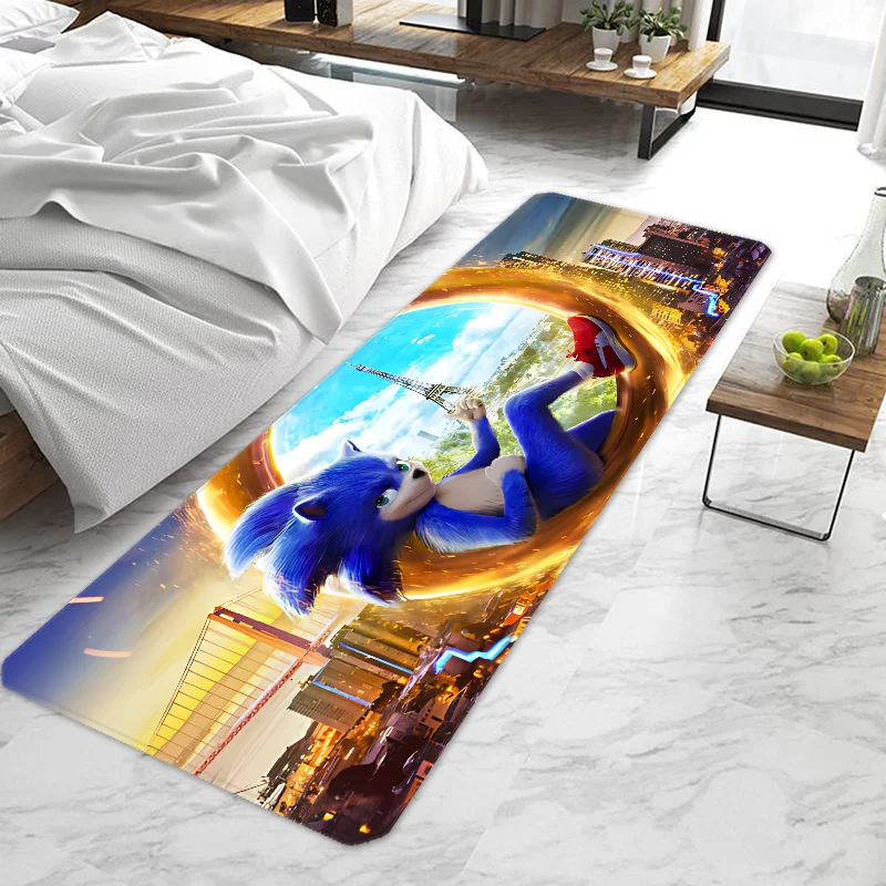 Cartoon Sonics The Hedgehogs Door Mat Entrance Doormat Non-slip Washable Kitchen Carpet Living Room Hallway Rugs Bathroom Bath