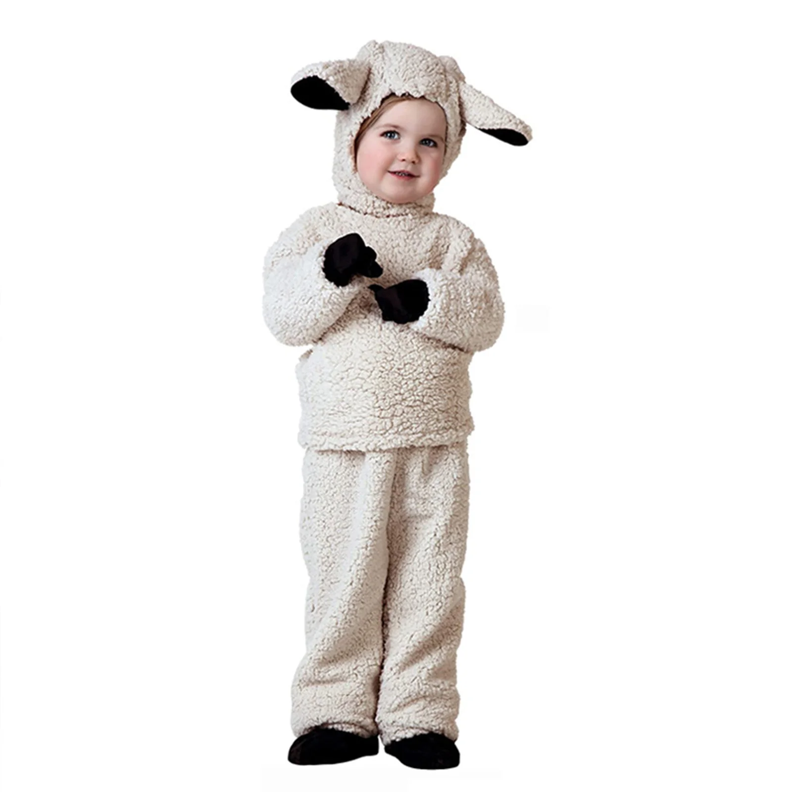 Kinder Tier kostüme Lamm Schaf Cosplay Jungen Mädchen Stram pler für Kinder Purim Karneval Party tragen ﻿