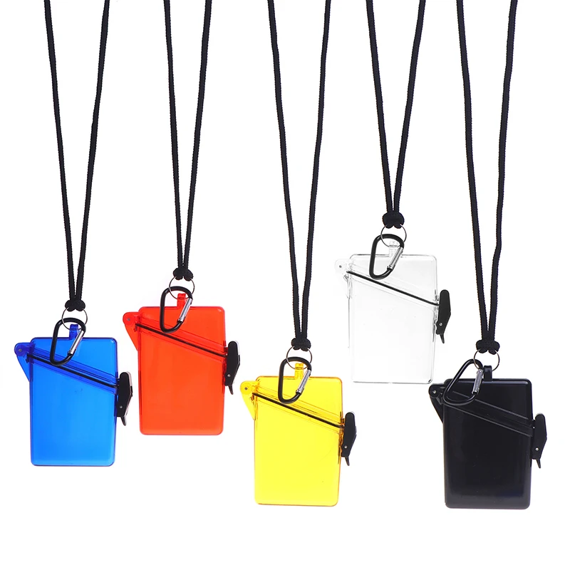 1PC New Portable Scuba Diving Kayaking Waterproof Box Gear Container Case Rope Clip for Money ID Card Key Transparent Collect