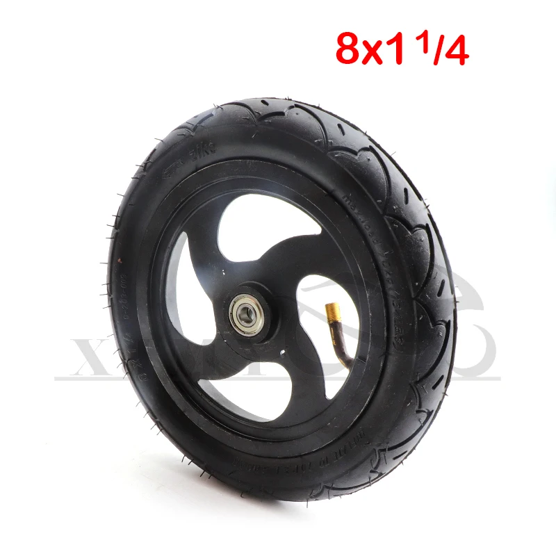 

Premium 8x1 1/4 8" Air Wheels with Alloy Wheels for Kickscooter Scooter Wide Pneumatic Tires