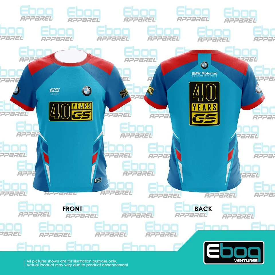 

New Summer Men's BMW Motorcycle Racing Suit, Fashionable 3D Printed Outdoor Sports Bicycle Quick-drying Breathable T-shirt