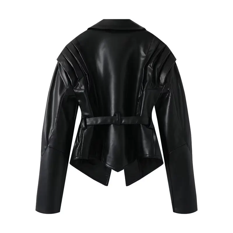 

Новая европейская и американская женская мода в уличном стиле с коротким замшевым длинным рукавом