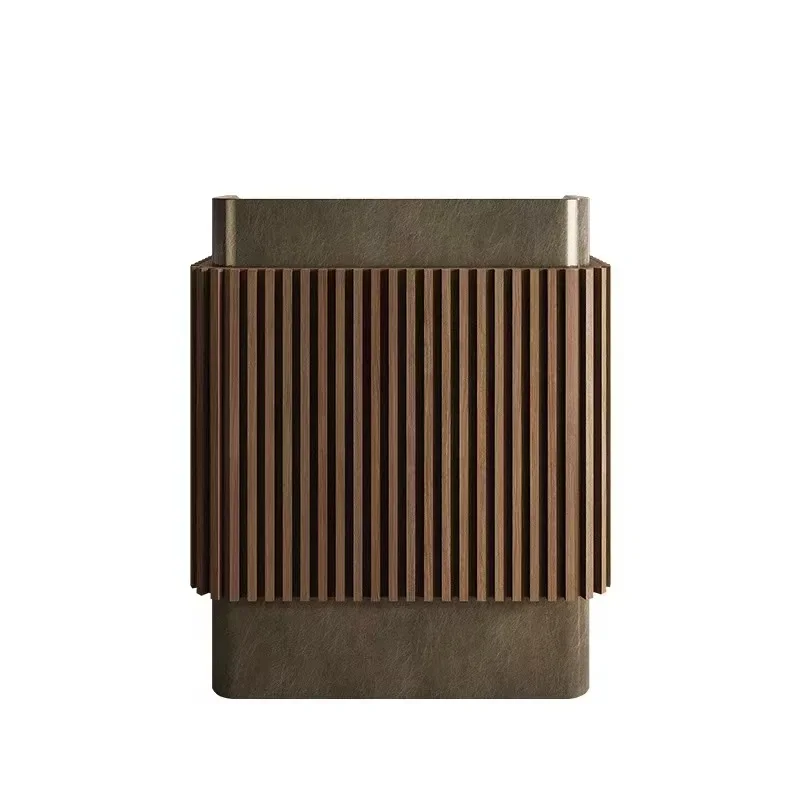 Simple Restaurant Welcome Desk Company Front Desk Wood Grille Stainless Steel Hotel checkout page