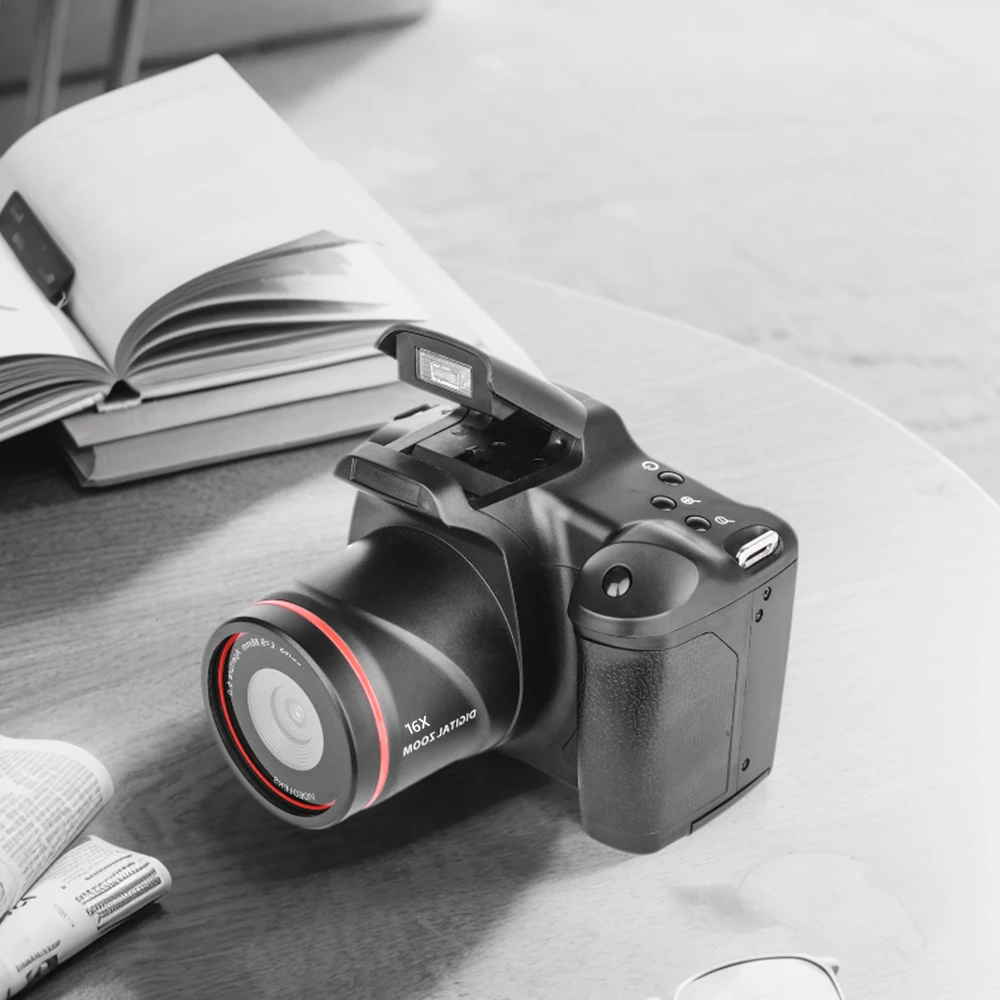 كاميرا تسجيل فيديو رقمية بدقة 1080 بكسل بدقة 16 ميجابكسل مع تكبير 16X وشاشة LCD 2.4 بوصة مثالية للتصوير الفوتوغرافي وتسجيل الفيديو