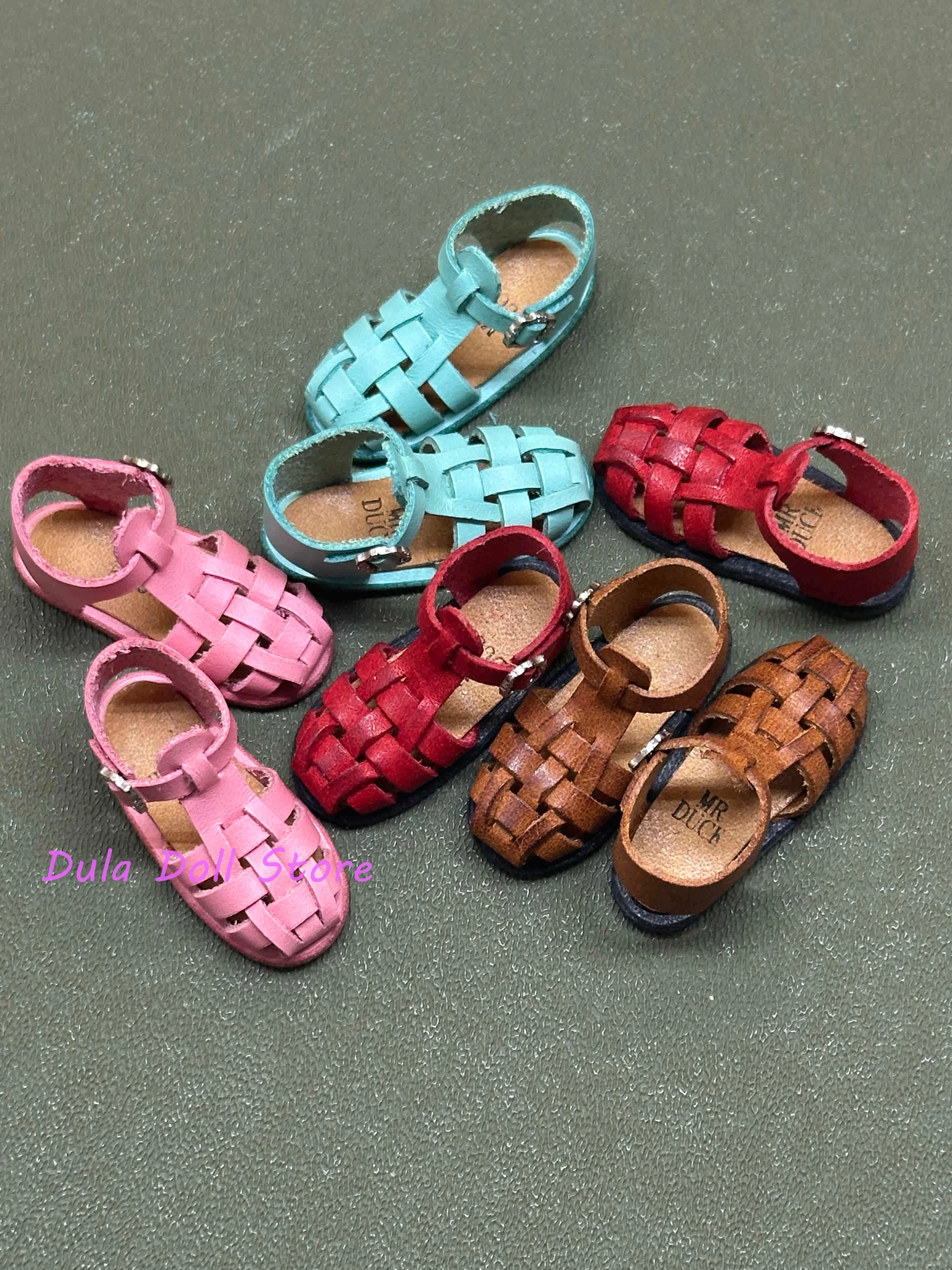 

Кожаная обувь для куклы Dula, переплетенные сандалии, корпус Blythe ob24 ob22, аксессуары для кукол Landoudou Landazz Bjd