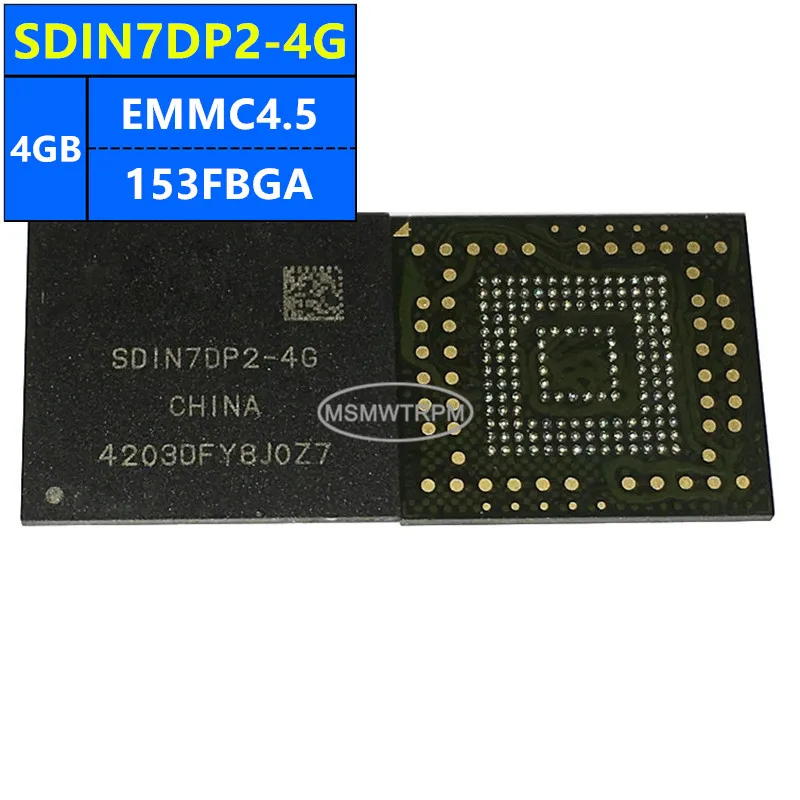 THGBM5G5A1JBAIR SDIN8DE2-4G SDIN7DP2-4G EMMC4.5 4GB 153FBGA ชิปหน่วยความจํา IC ส่วนประกอบอิเล็กทรอนิกส์ใหม่เดิม