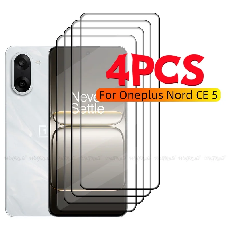 1-4PCS For Oneplus Nord CE 5 5G Glass Oneplus Nord CE 5 Tempered Glass Full Cover Glue HD 9H Screen Protector Oneplus Nord CE 5