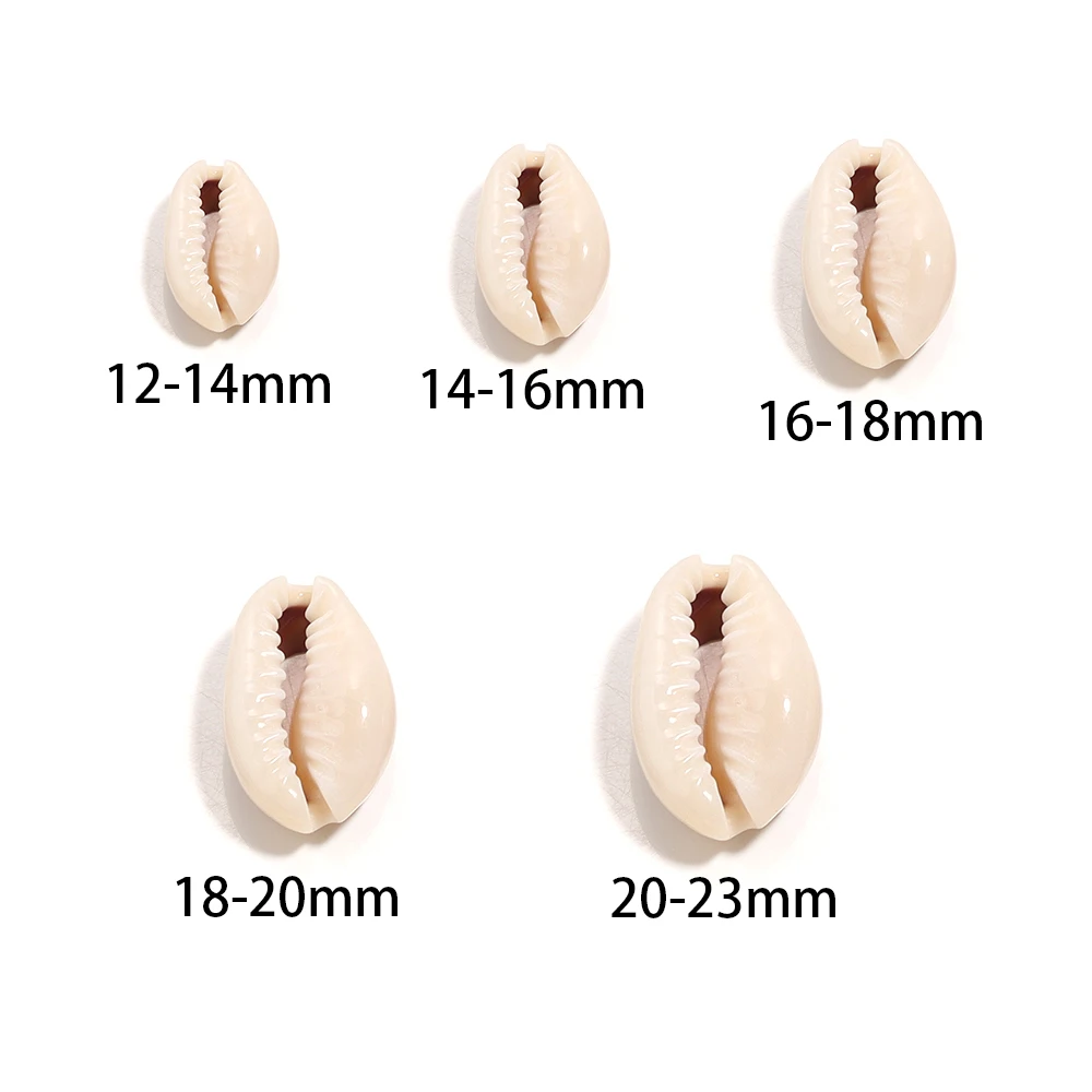 40g Natural Sea Shell Beads Oval Spiral Conch Loose Spacer Beads For DIY Jewelry Making Necklace Bracelets Phone Chain Supplies image 2