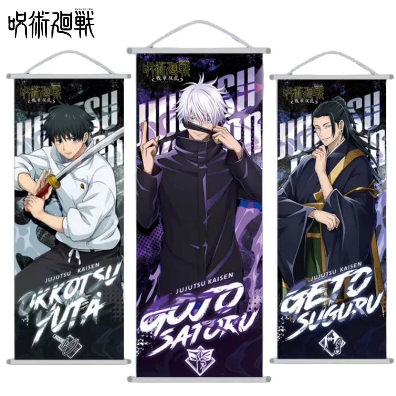 Jujutsu Kaisen Posters Walls Windows Hanging Paintings Home Dormitory Comic Con Scroll Painting Decoration Anime Holiday Gifts