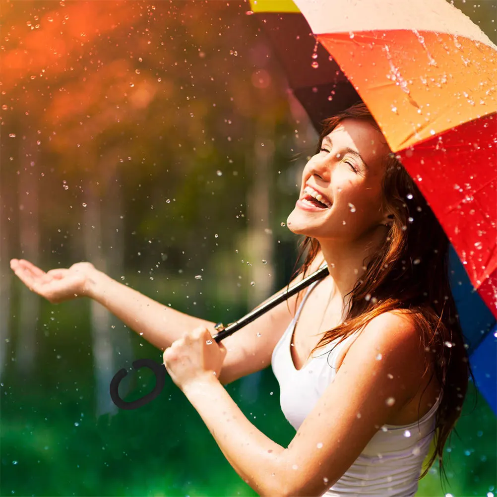 

2 Pcs C-shaped Handle Head Outdoor Umbrella Replacement Parts UV Pp Travel Compact Grip for