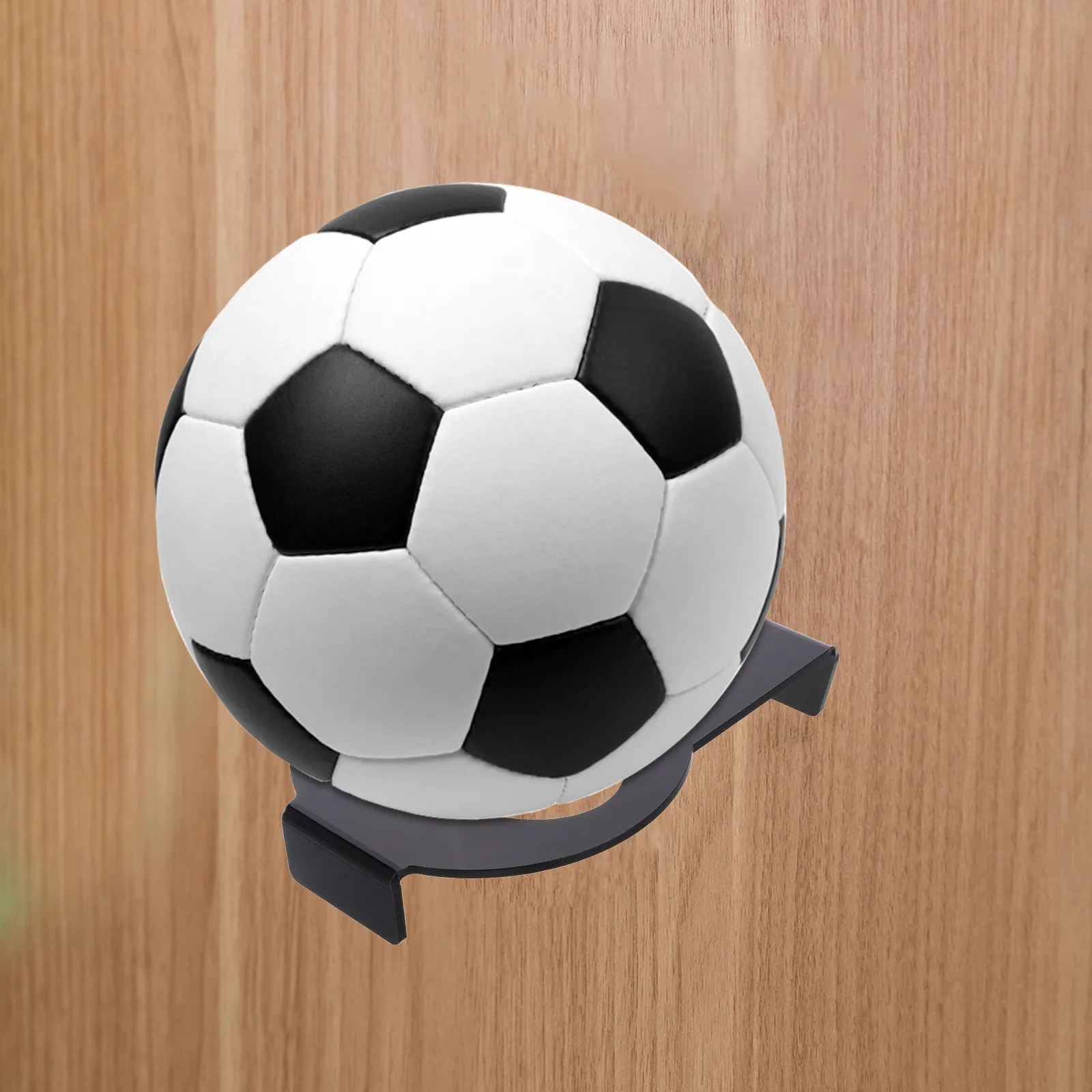 

2Pcs Sturdy Wall Mount Ball Holder Display Rack for Soccer Basketball Volleyball Football Rugby Space Saving Sports Ball Storage