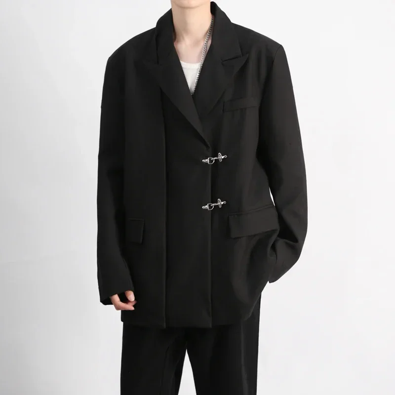 

Fashion Lazy Style Suit Blazers Men Tops Men's Summer Ruffian Handsome Top Loose Casual High Street Suit Jackets Male Clothes