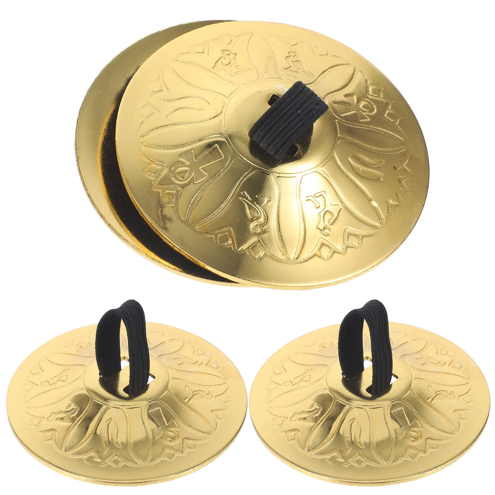 

2 Pairs Copper Finger Cymbals Kids Musical Instruments Durable Premium Material Great for Dance Children Percussion Small Size