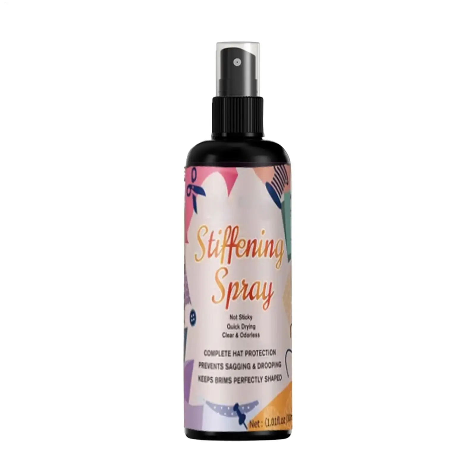 100ml Fabric Stiffener Spray Long Lasting Fabric Stiffener Spray Water Based Non Toxic Ideal For Hats Bags Crafts DIY Projects - view 2