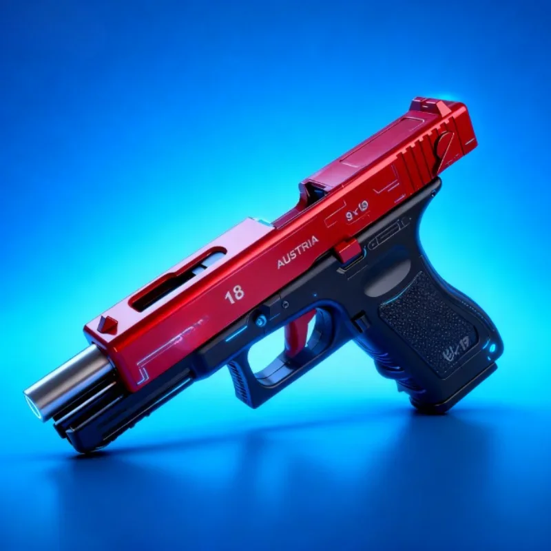لعبة G18 المصنوعة من خليط معدني تعمل بالرصاص البلاستيكية بقوة كبيرة ونطاق طويل هو أفضل مسدس لعبة هدية لأعياد ميلاد الأطفال