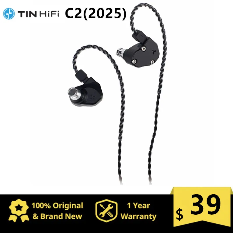 

TINHIFI C2 2025 In Ear Monitor 10MM PU+LCP Drive HiFi Wired Earphone Detachable 2Pin HD Microphone 3.5mm/Type-C Cable Music IEM