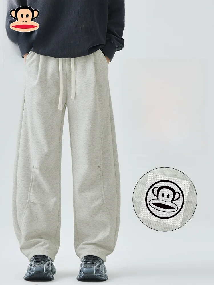 

Мужские повседневные спортивные брюки Paul Frank: осенние, модные, с пэчворком и плиссировкой, свободного кроя, из смесового хлопка и полиэстера