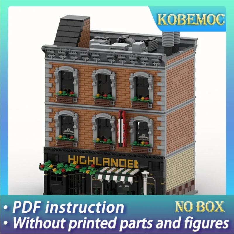 

Moc Building Bricks Модель с видом на улицу The Highlander Pub Технология Модульные блоки Подарки Игрушки для детей Наборы для самостоятельной сборки