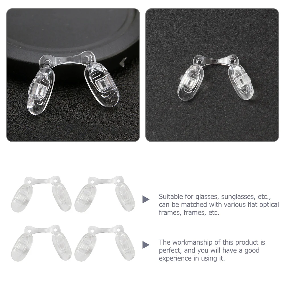 

4Pcs Eyeglasses Nose Pads Soft Flexible Silicone Grips for Sunglasses Optical Frames Non-Slip Support Accessories