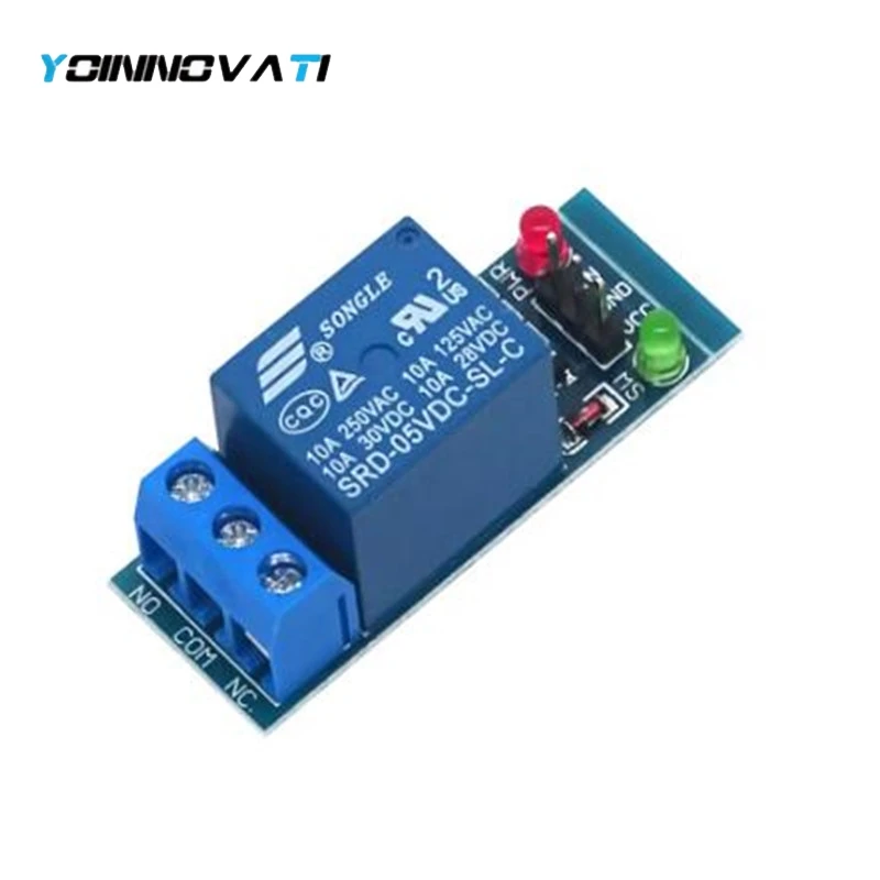 100 Stück 1-Kanal-5V-12V-24V-Relaismodul mit niedrigem Eingangssignal für SCM-Haushaltsgerätesteuerung