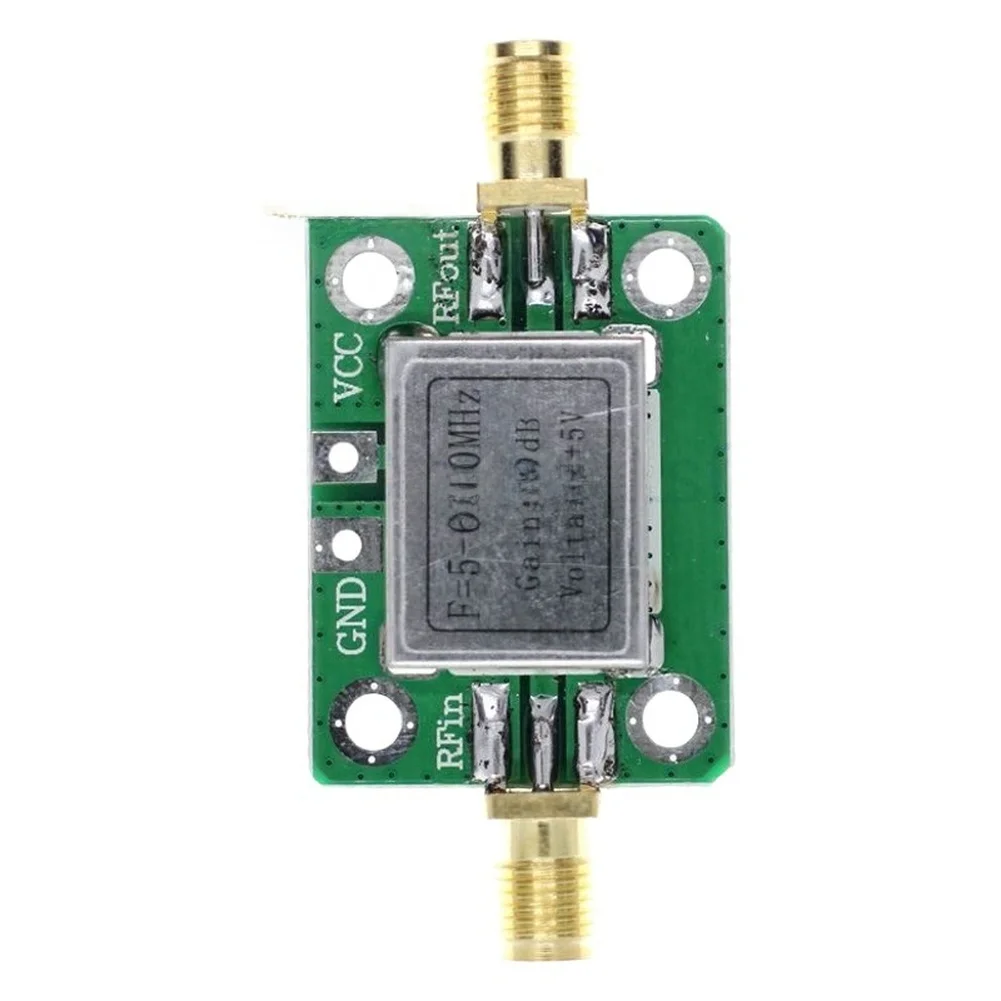5MHz-6GHz RF For Amplifier Module 20dB Gain Low Noise Shielded Box For VHF UHF For FM Wideband Radio Booster