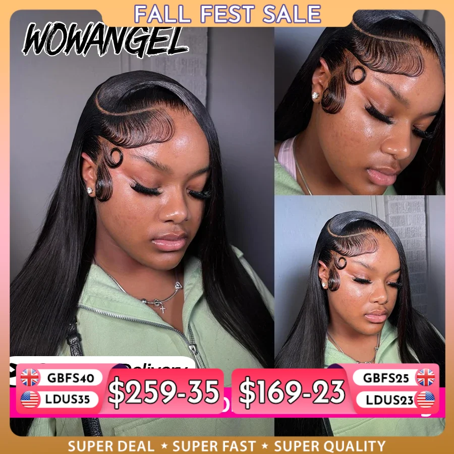 Eyelash Extension Natural Look - WOWANGEL Proste Peruki typu Lace Front,