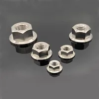Tuercas de brida de titanio 6Al-4V DIN6923 Grado 5 Hex M5 M6 M7 M8 M10 M12 M14 M16 M18 M20