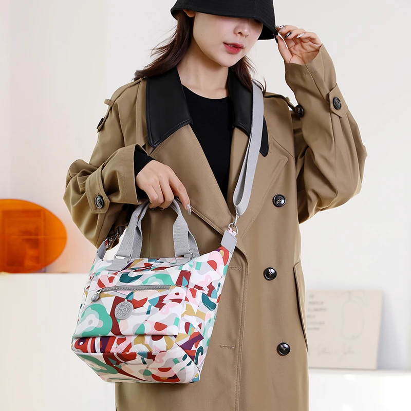 New Women Crossbody Bag Printed Flower Female Shoulder bags Nylon Messenger Bags Ladies Totes Handbags Bolsa Feminina