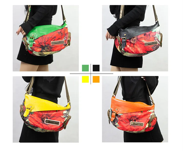 Bolsos de marca de moda de lujo para mujer, bolsos de lona con flores de cuero, bolso de hombro tipo bandolera pequeño, bolsos diagonales de ocio