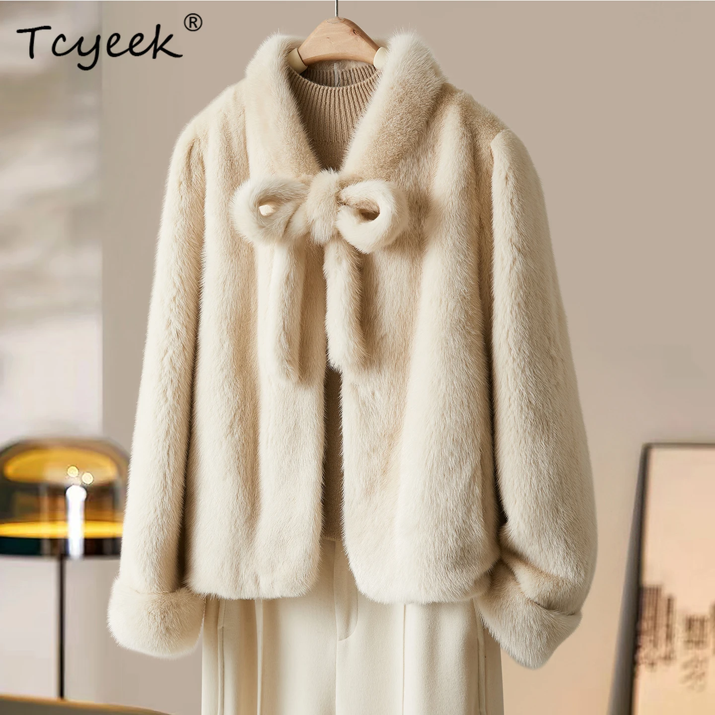 

Tcyeek Luxury Natural Fur Coat Women Winter Clothes Warm Whole Mink Womens Coat Real Fur New in Coats 2025 Пальто Женское