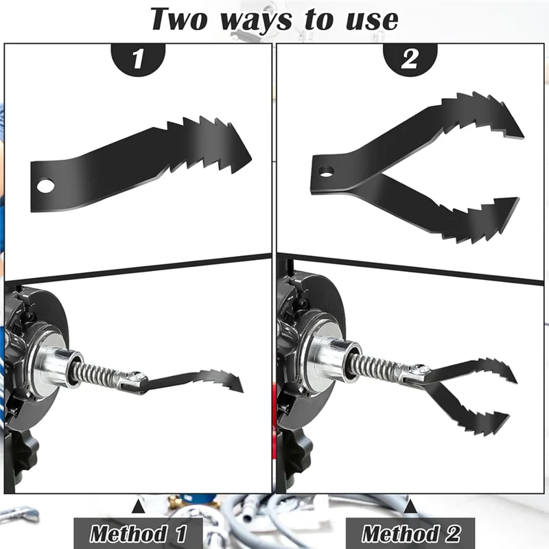 AA01-1Set مرفق مثقاب منظف الصرف، مجموعة رؤوس قطع منظف الصرف لآلة تنظيف الأنابيب