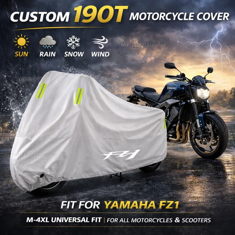 For YAMAHA FZ1 FAZER FZ-1 2006-2015 2008 2009 Motorcycle Cover Waterproof Heavy Duty Outdoor Rain Dust Sun Protector