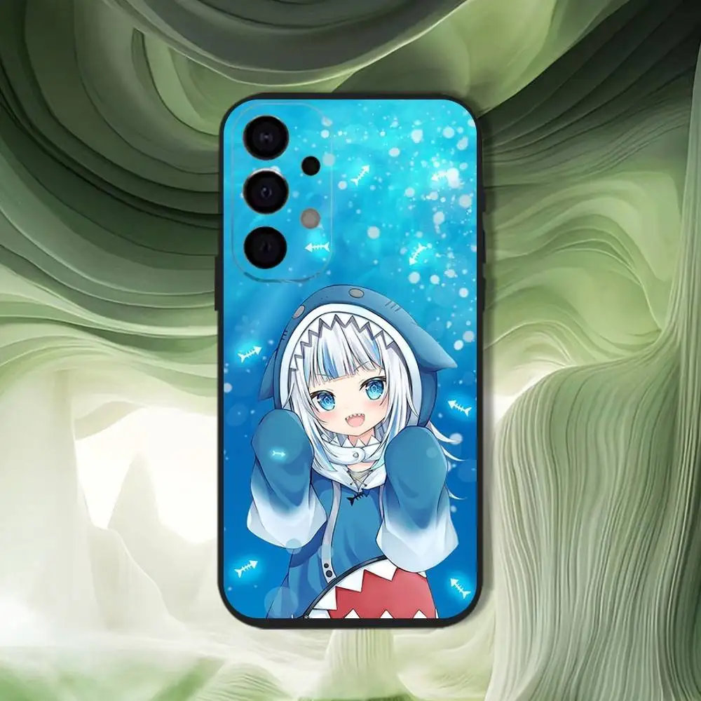 เคสโทรศัพท์ Holive Gawr Gura สำหรับ Samsung S25,S24,S21,S22,S23,S30,Ultra,S20,Plus,Fe,Lite,5G สีดำ