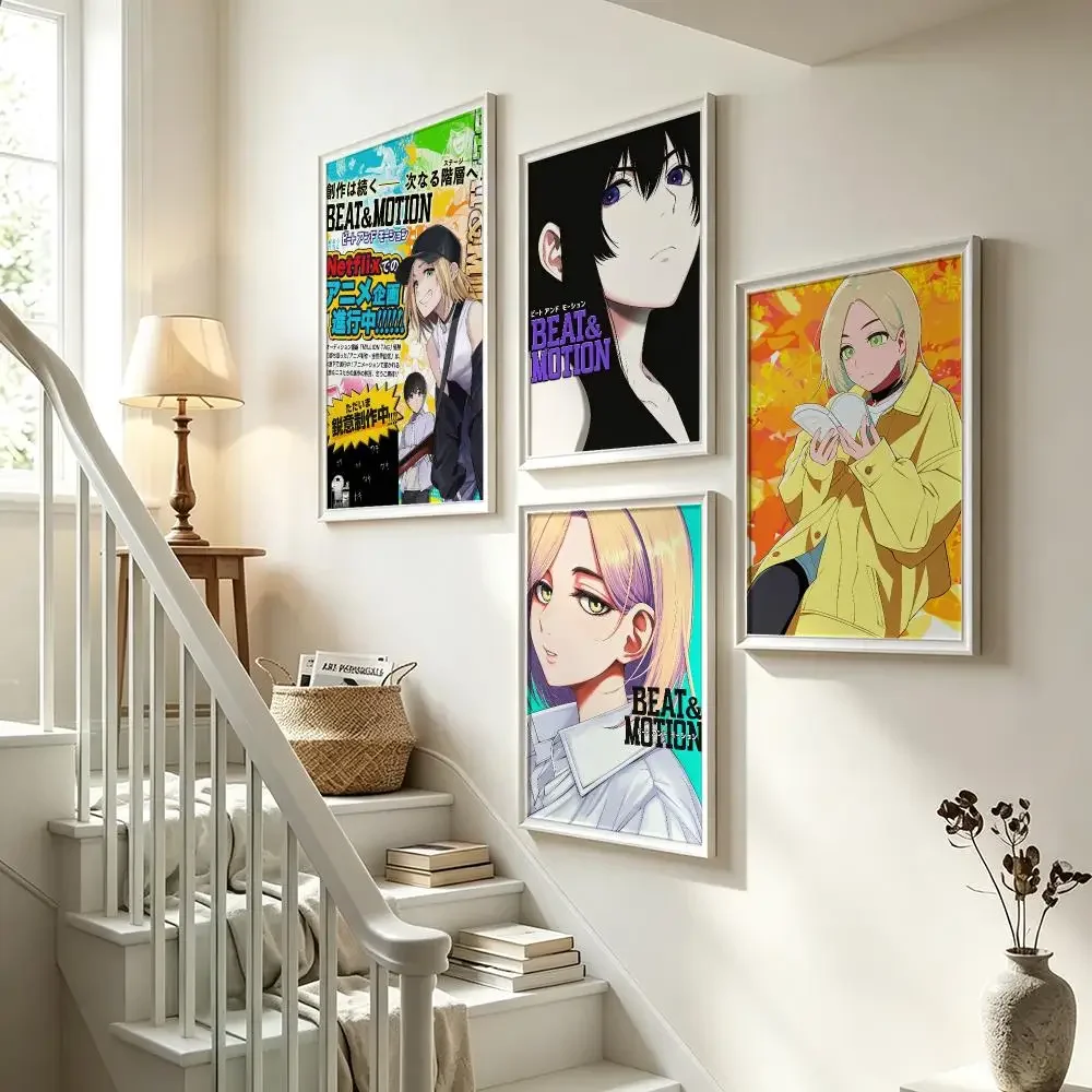 anime BEAT＆MOTION Poster Poster HD Waterproof Self-adhesive Art Print Wall Decor for Bedroom Living Room Gift