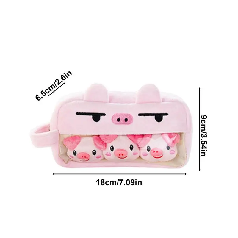 Lápis Bolsa para a Escola, Plush Papelaria Bag, Pencil Storage, Holder Bag, Material Escolar, Papelaria Box para Bússolas Marcadores