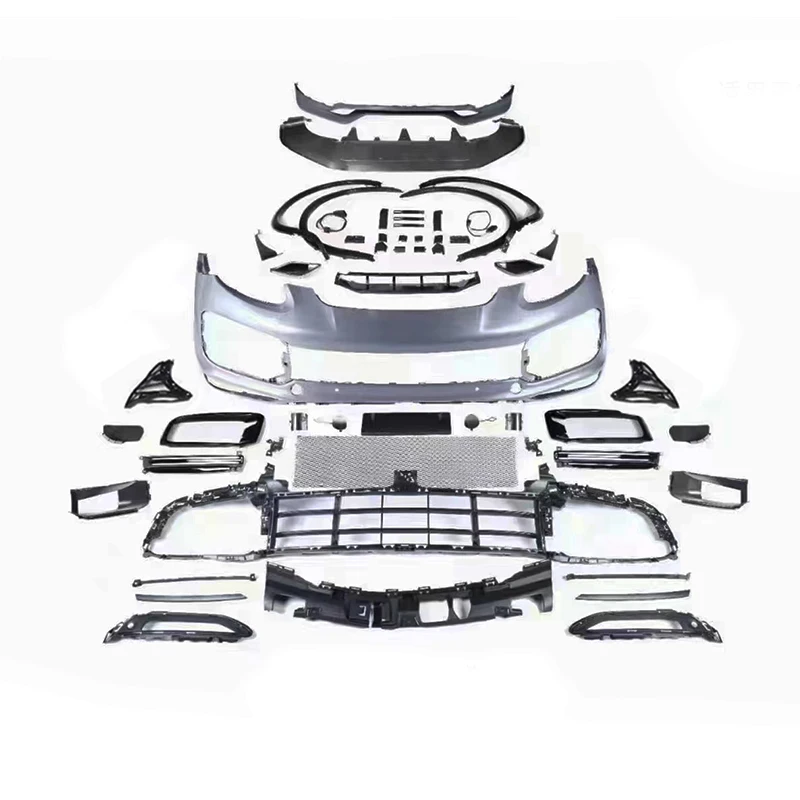 2011-2014 958.1 Turbo Style Body Kit New 9YA Front Bumper Lip With Fog Light Cut-Out PartsOld To New Facelift Body Kit