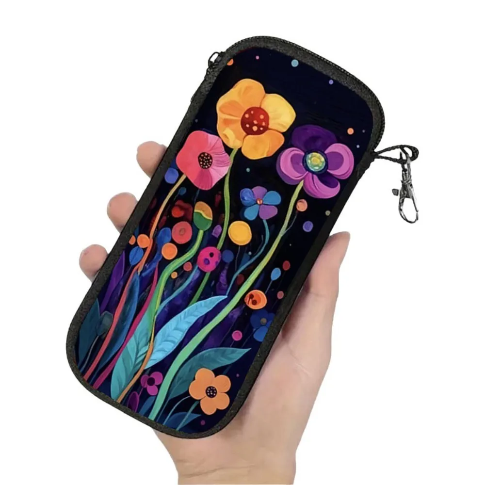 

New PVC Printed Coin Purse Water-resistant Double-layer Wallet for Women Portable Lightweight Zipper Storage Bag Friends Gift