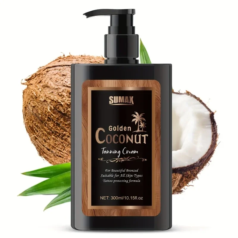 SUMAX Golden Coconut Quick-Tanning Lotion, 300ml - Natural Sun Tanner, Alcohol-Free, P-Hydroxybenzoate-Free, Suitable