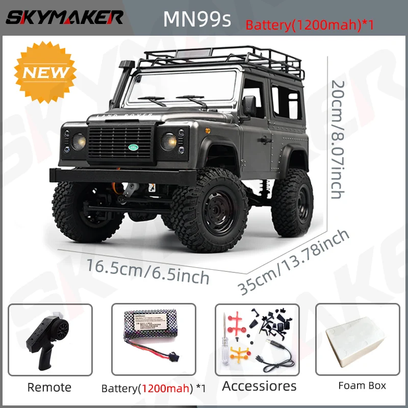 Nieuwe MN99s MN98 1:12 MN Model RTR Versie RC Auto 2.4G 4WD RC Rock Crawler Defender Afstandsbediening Auto 1/12 RC Truck Auto Speelgoed