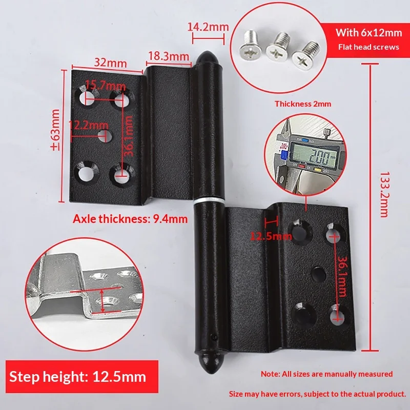 Anti Theft Doors Folding Hinges Community Access Doors Detachable Flag Shaped Hinges Heavy-duty Industrial Loose Leaf Doors