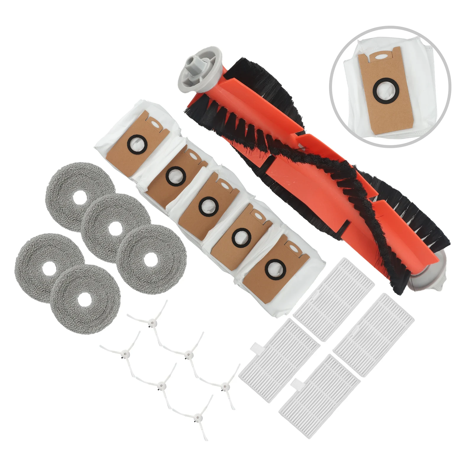 For Ultenic MC1 Robot Vacuum Cleaner Spare Main Side Brush Filter Mop Pad Material Efficient Cleaning Performance