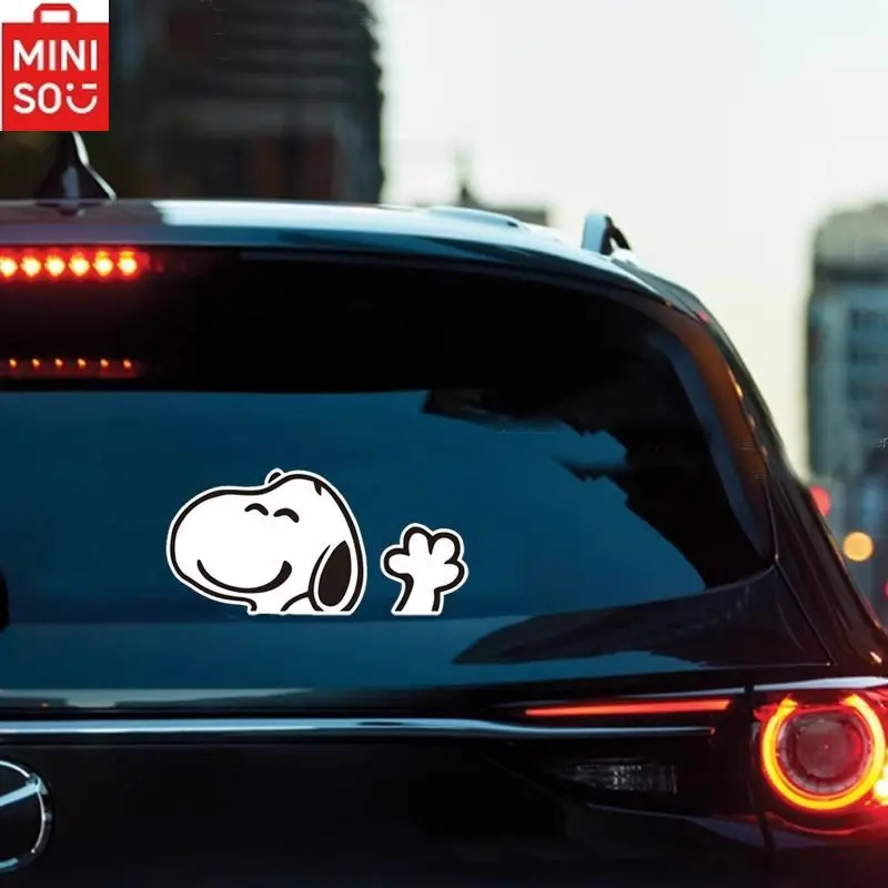 

MINISO Car Side Window Rear Windshield Waterproof Cartoon Sticker Fuel Tank Cover To Block Scratches Car Modification Sticker