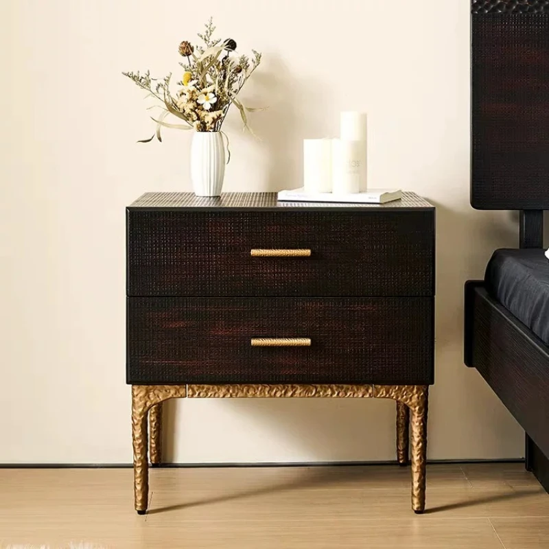 

Bedside table Nordic bedroom light luxury expression bedside table retro medieval bedside table storage locker