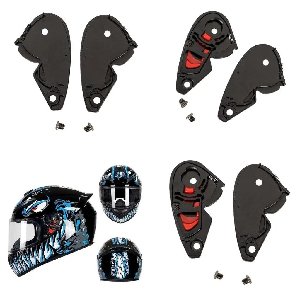 

02DE Helmet Headgear Screen Lens Mounting Fix Base Holder for QIKE 111 Motorbike 2pcs
