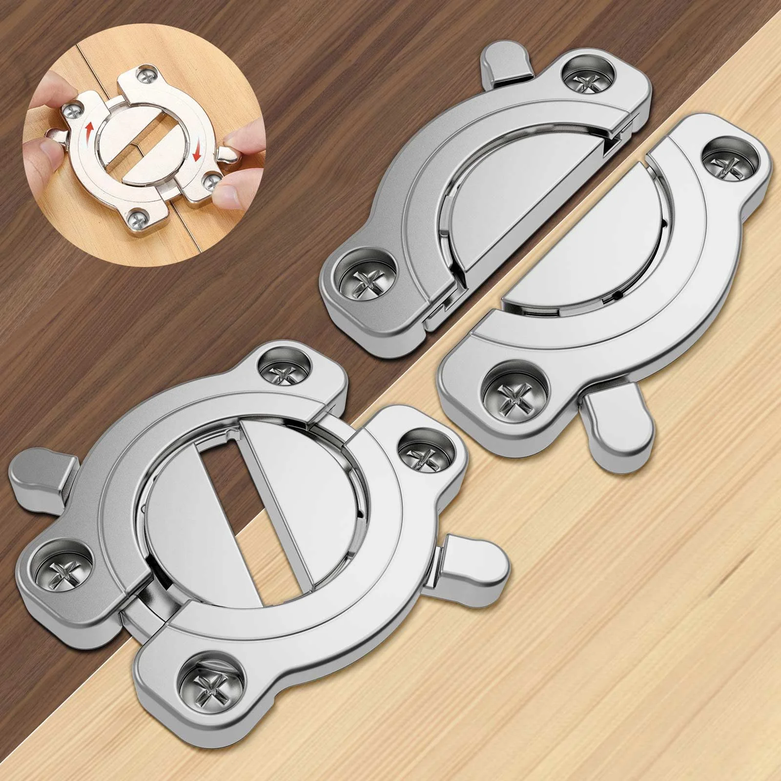 Tabletop Splicing Connector Table Furniture Folding Hinges Buckle Lock Desktop Combination Wood Board Splicing Fasteners